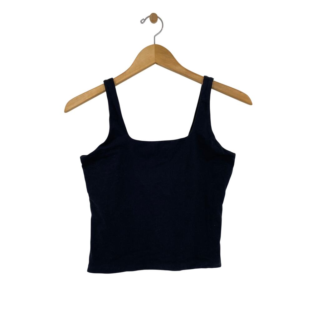 Everlane black square neck crop top